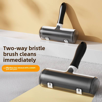 Brosses portables pliables en forme de T pour enlever les poils d'animaux avec adsorption pour le nettoyage des poils de chat et de chien