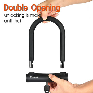 WEST BIKING-Serrure en U antivol en acier, pour porte, VTT, vélo de route, vélo électrique, chaîne de sécurité - Product Image 3