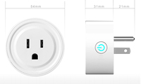 Prise électrique intelligente NFC 125V 15A compatible Wi-Fi à prix abordable
