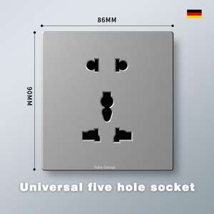 Panel de Interruptores Eléctricos Táctiles de Alta Calidad, 2 Tomas de Corriente, 1 Grupo, Resistente al Fuego, PC IP20, 2 Puertos USB-A y 2 Puertos USB-C - Product Image 3