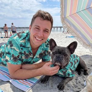 Custom <b>Dog</b> Face Matching Hawaiian Shirt For <b>Men</b> Women Summer Vacation Gift Personalized Pet Photo Design Short Sleeve Red - Product Image 4