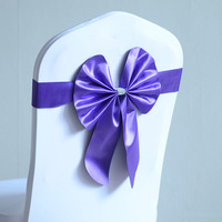 Nœuds de chaise élastiques sans nœud pour décoration florale de dossier de chaise, pour banquets de mariage en hôtel