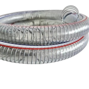 PVC Transparent Steel Wire Hose 0125 Crystal Clear For Water Oil Plastic Pellets Bridge Clamp Connection - Product Image 5
