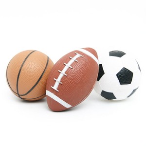 Mini Balones Deportivos para Niños, Juego de 3 que Incluye Balón de Fútbol, Baloncesto y Fútbol Americano para Uso Interior y Exterior - Product Image 1