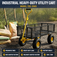 Chariot de jardin pliable professionnel BNcompany avec pneus pneumatiques à réduction de bruit, tout-terrain, pour charges lourdes, chariot de transport portable