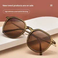 Lunettes de soleil polarisées haut de gamme pour femmes, style punk, protection UV, grande taille, verres de protection solaire TR, TY32057F, vente en gros, fibre d'acétate