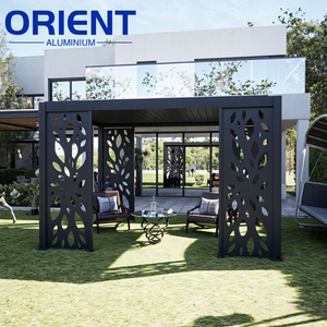 Phân vùng trang trí kim loại vườn màn hình thiết kế laser cắt tấm màn hình nhôm Ốp mặt tiền <span class=keywords><strong>Panel</strong></span> tường - Product Image 4