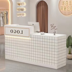 Latest Design Salon Furniture Beauty Salon Reception <b>Desk</b> Shop <b>Nail</b> Salon Checkout <b>Desk</b> - Product Image 5