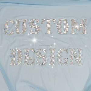 Patches de <span class=keywords><strong>transfer</strong></span>ência térmica com strass personalizados são adequados para prensagem térmica DIY em camisetas e camisas. - Product Image 3