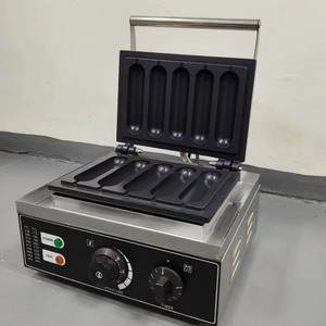 เครื่องย่างฮอทดอกไฟฟ้าเชิงพาณิชย์ 5 ช่อง ทำจากสแตนเลส สำหรับร้านขายอาหารว่าง - Product Image 2