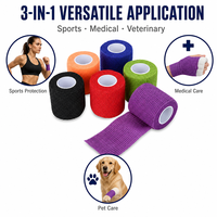 Bandage sportif auto-adhésif non tissé, hautement élastique, respirant, pour le soutien des poignets, des genoux, des chevilles et des articulations, et les premiers secours