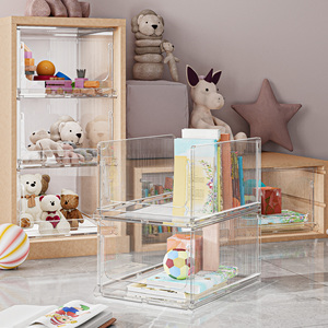Choice Fun PET Cabinet Stackable Transparent Plastic Multifunctional Storage Clothes <strong>Foldable</strong> Display Box <strong>Foldable</strong> <strong>Shoe</strong> <strong>Rack</strong> - Product Image 5