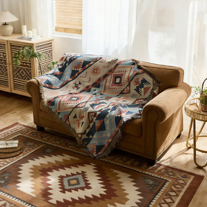 American Style Geometric <b>Sofa</b> Cover Cotton Polyester Washable Full Coverage <b>Sofa</b> <b>Slipcover</b> for Living Room Decor - Product Image 3