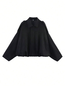 PB & ZA 2025Amazon primavera nuevo producto europeo y americano transfronterizo mujer textura cuello piloto chaqueta abrigo - Product Image 6