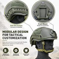 Casque tactique FAST High Cut modulaire avec rail latéral, fixation avant, suspension réglable, coque en UHMWPE pour entraînement en extérieur