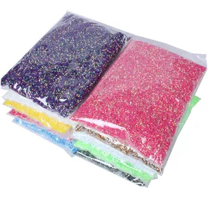 Strass en résine transparente AB Jelly, couleurs AB, 100 000 pièces, 2 mm, à dos plat 3D, à coller, en vrac, pour décorations de vêtements DIY, nail art, bijoux Nizi - Product Image 1