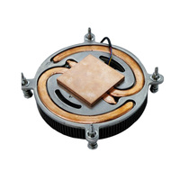 Refroidisseur de processeur RGB à profil bas, 4 caloducs, épaisseur mince, cuivre et aluminium, ventilateur silencieux pour boîtier d'ordinateur, compatible Intel