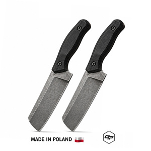 Couteau à découper en acier O2 large, à lame pleine, fait main, pour le bushcraft, le batoning et le travail du bois, avec étui Kydex - Product Image 2
