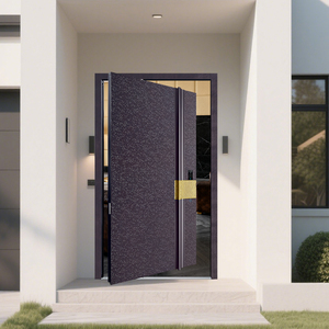 Trung Quốc Nhà cung cấp hàng đầu tùy chỉnh sang trọng pivot an ninh bên ngoài cửa ra vào hiện đại nhôm phía trước nhập cửa cho biệt thự căn hộ phòng khách - Product Image 3