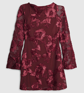 Gaun Mini wanita, gaun jala bordir bunga 3D ramah lingkungan, gaun Mini elegan bertali untuk pesta malam Formal - Product Image 4