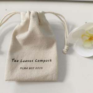 Custom Logo 7*10cm Cotton Linen <b>Drawstring</b> Bags Environmental Cotton Canvas Fabric for <b>Bracelets</b> Watches Rings Dust Pouch - Product Image 3