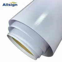 Allsign fabrika baskı beyaz tutkal yüksek parlak çıkarılabilir Pvc Film leitoso kendinden yapışkanlı araba Sticker vinil rulo