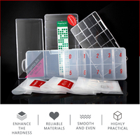 Vente en gros de bouts d'ongles transparents ultra-fins semi-couverts ensemble de patchs courts pour ongles patchs pour ongles ABS