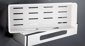 Estantes de Baño de Plástico ABS para Montar en la Pared, Estantes de Ducha de Acero Inoxidable con Soporte para Champú para Almacenamiento en el Hogar y la Cocina - Product Image 4