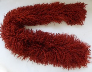 도매 긴 머리 티베트/몽골 양고기 모피 스카프 패션 진짜 모피 숄 스카프 천연 곱슬 양 모피 스카프 - Product Image 3