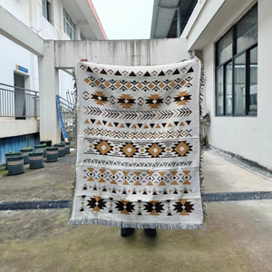 ボヘミアン インディアン柄 ソファ装飾 綿40% ポリエステル60% キャンプ用 織物 タペストリー ブランケット - Product Image 1