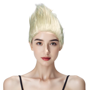 วิกผมสั้นสีบลอนด์มีหนามสำหรับปาร์ตี้วิกผมสังเคราะห์สไตล์80S สำหรับเครื่องแต่งกายคอสเพลย์เน้นการใช้งานประจำวัน - Product Image 1