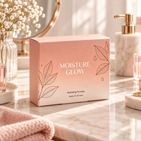 Boîte d'emballage cosmétique personnalisée, crème pour le visage, essence liquide, lait nettoyant pour le visage, boîte en carton blanc pliable, impression quadricolore