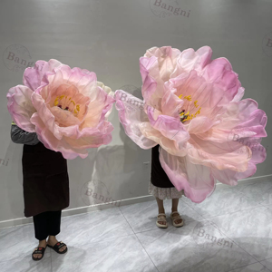 Fleurs de pivoine géantes suspendues en <span class=keywords><strong>organza</strong></span> de soie artificielle, style chinois romantique classique, pour décorations de <span class=keywords><strong>mariage</strong></span> et d'événements - Product Image 3