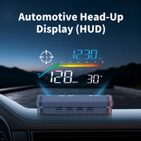 Projecteur de pare-brise universel pour voiture 2026 HUD M25 grand écran OBD2 GPS Plug & Play Compteur de vitesse Horloge Jauge de consommation de carburant