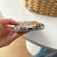 Coque pour iPhone 17, motif léopard marron, étui en PU pour iPhone 16, 15, 14 Pro Max, 16 Plus
