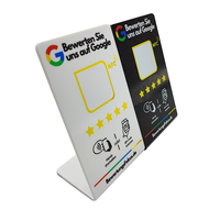 Google NFC Bewertungsständer aus Acryl-PVC für Social Media, RFID-Bewertungskartenhalter, Google RFID-Tag Bewertungsständer mit NFC-Chip