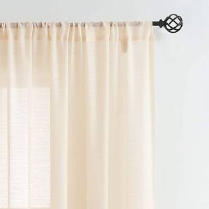 <span class=keywords><strong>SHEIN</strong></span> Usine Vente Directe Vente Chaude Café Couleur Doris Semi-Blackout Sheer Rideaux Export TEMU Fini Rod Pocket Cantonneaux - Product Image 3