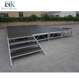 Square Safety <b>Stage</b> <b>Platform</b> Quick Install Event <b>Stage</b> with Guardrail - Product Image 5