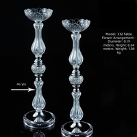 Support floral en métal et acrylique, grand modèle, pour centre de table de mariage, rideau de glace, or et argent, décoration de scène et de sol pour événements