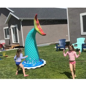 Mermaid Tail Water Spray Inflatable Toy 160cm Outdoor Play For Children PVC Material - Product Image 1