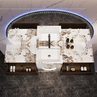 Vente en gros Vanité pour salle de bain directement moderne Meuble de salle de bain étanche avec lavabo et miroir