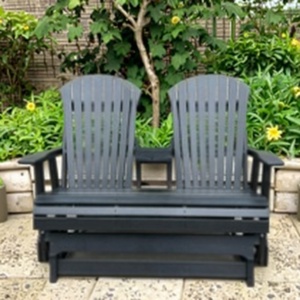 Moderno HDPE Adirondack silla reclinable Casual para playa Villa patio al aire libre deslizamiento tándem sillas muebles de exterior - Product Image 2