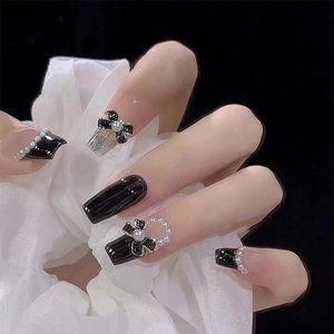 <span class=keywords><strong>Uñas</strong></span> Postizas Francesas <span class=keywords><strong>para</strong></span> Mujer, Medianas, Almendradas, Cromadas, <span class=keywords><strong>Largas</strong></span>, Brillantes, Acrílicas, Cobertura Completa, Artificiales, Cuadradas - Product Image 4