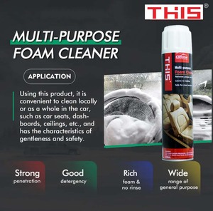 โฟมสเปรย์ทำความสะอาดภายในรถยนต์650มล. อุปกรณ์เสริมสำหรับดูแลรถยนต์ - Product Image 4