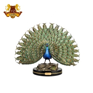 Outdoor Ornaments Life Size Brass <strong>Peacock</strong> Statue Antique <strong>Bronze</strong> <strong>Peacock</strong> for Sale - Product Image 4