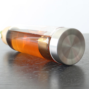 Bouteilles d'eau en verre étanches de 500ml sans Bpa avec infuseur à thé en acier inoxydable - Product Image 4