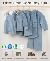 Chemises à col roulé pour enfants en velours côtelé de style vintage, logo personnalisé, manches longues, séchage rapide, respirantes, écologiques, coton et élasthanne, bébé garçon