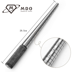 0-13 Us Sizer Chroom Stalen <span class=keywords><strong>Ring</strong></span> Doorn Sizer Stick En Roestvrij Staal <span class=keywords><strong>Ring</strong></span> Sizer Gauge Vinger Dimensionering Tool Voor Sieraden Maken - Product Image 3