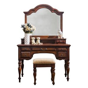 Meja Rias Antik Mewah dengan Cermin dan Banyak Laci untuk Kamar Tidur - Product Image 1