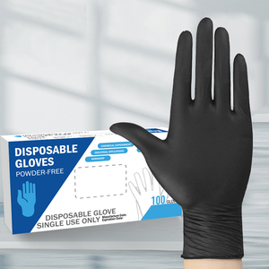 Guantes <span class=keywords><strong>de</strong></span> Nitrilo Negros <span class=keywords><strong>de</strong></span> Grado Médico, Desechables, Sin Polvo, No Estériles, para Uso en Hospitales y Clínicas - Product Image 3